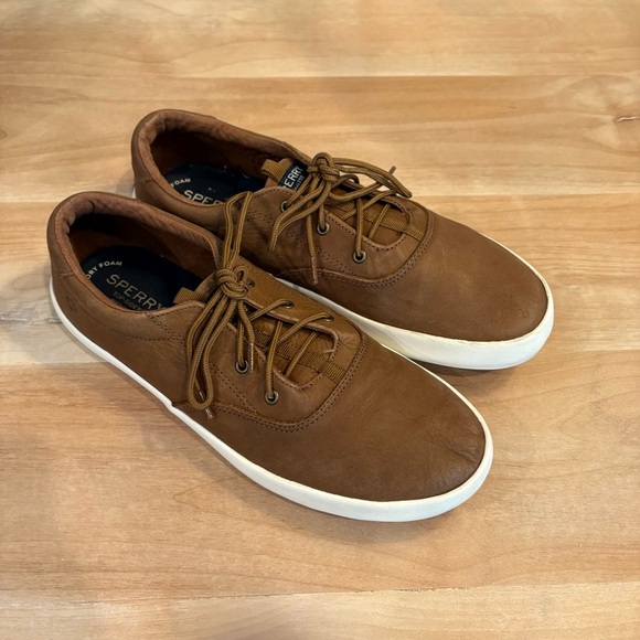 Youth Unisex 7 Sperry Spinnaker Washable Boat Nautical Leather Brown Shoes - Picture 10 of 11